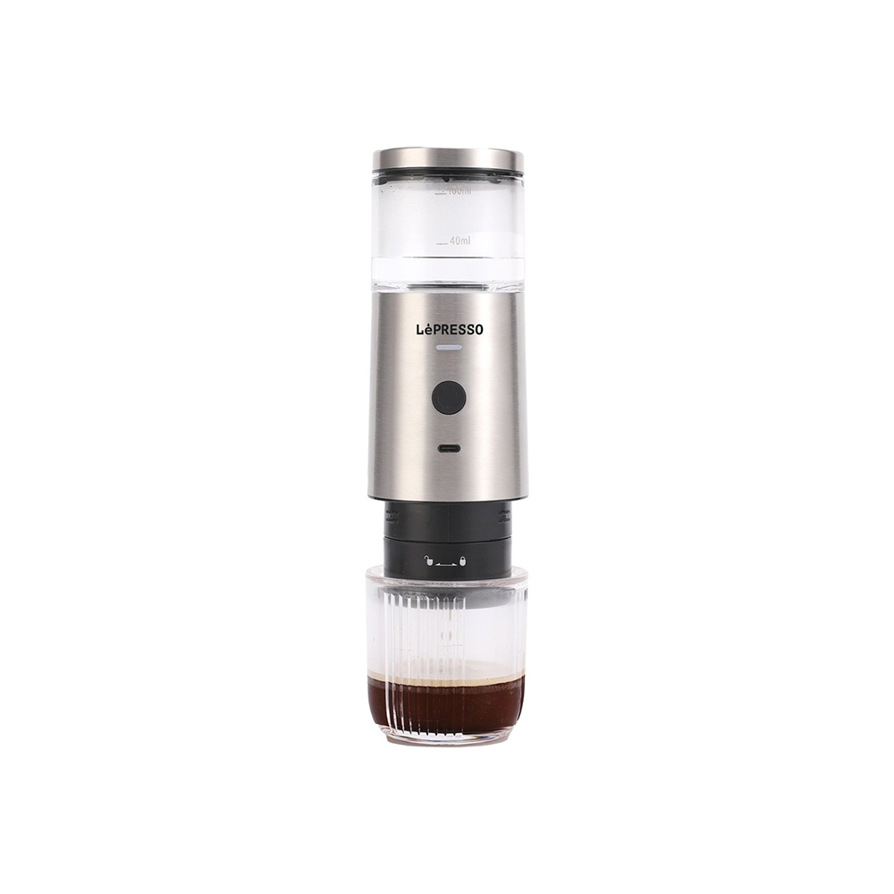 قهوه ساز شارژی استیل لپرسو LePresso Stainless Steel Portable Espresso Marker LPSTPEM
