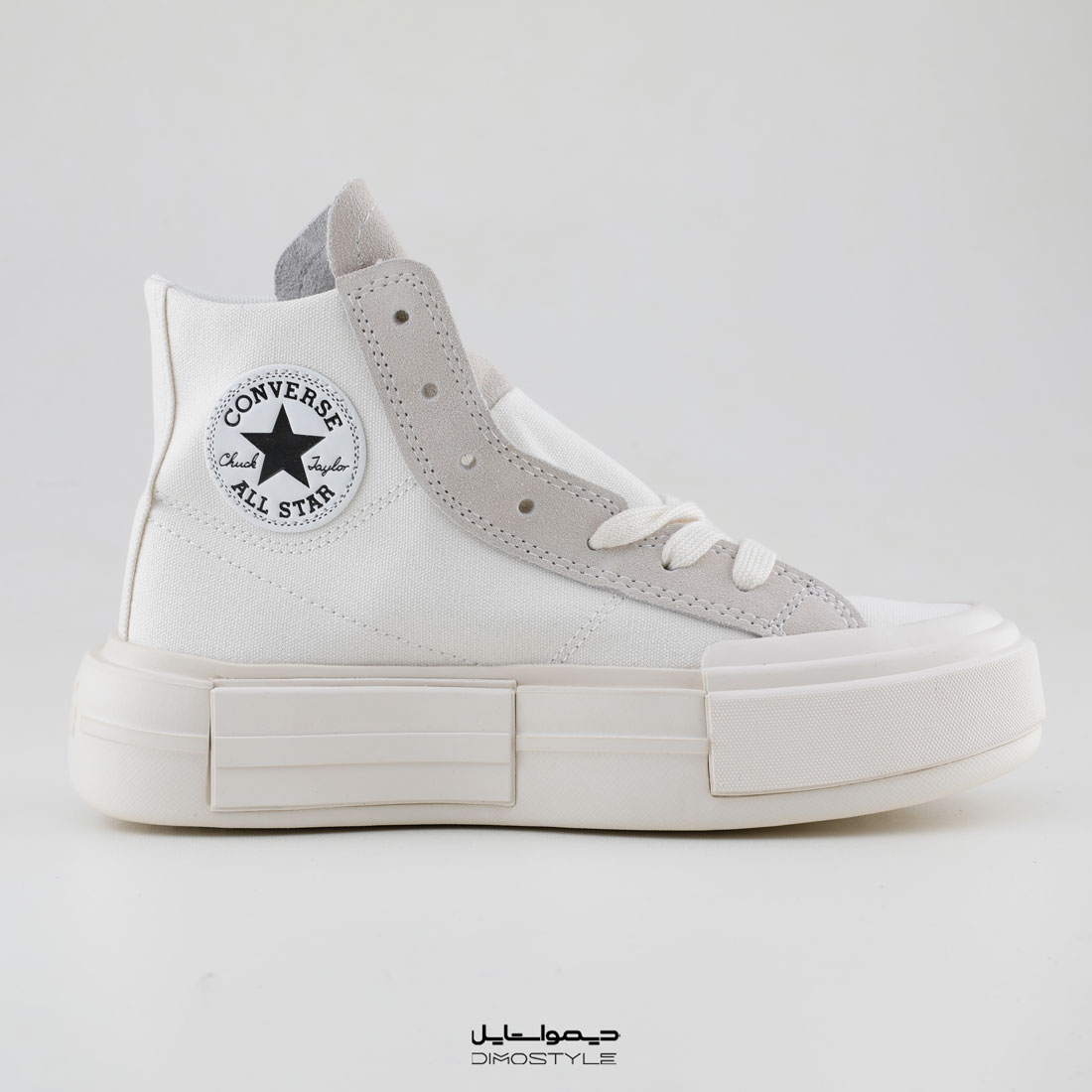 کفش کانورس زنانه ساق بلند سفید CONVERSE CREAMY WHITE
