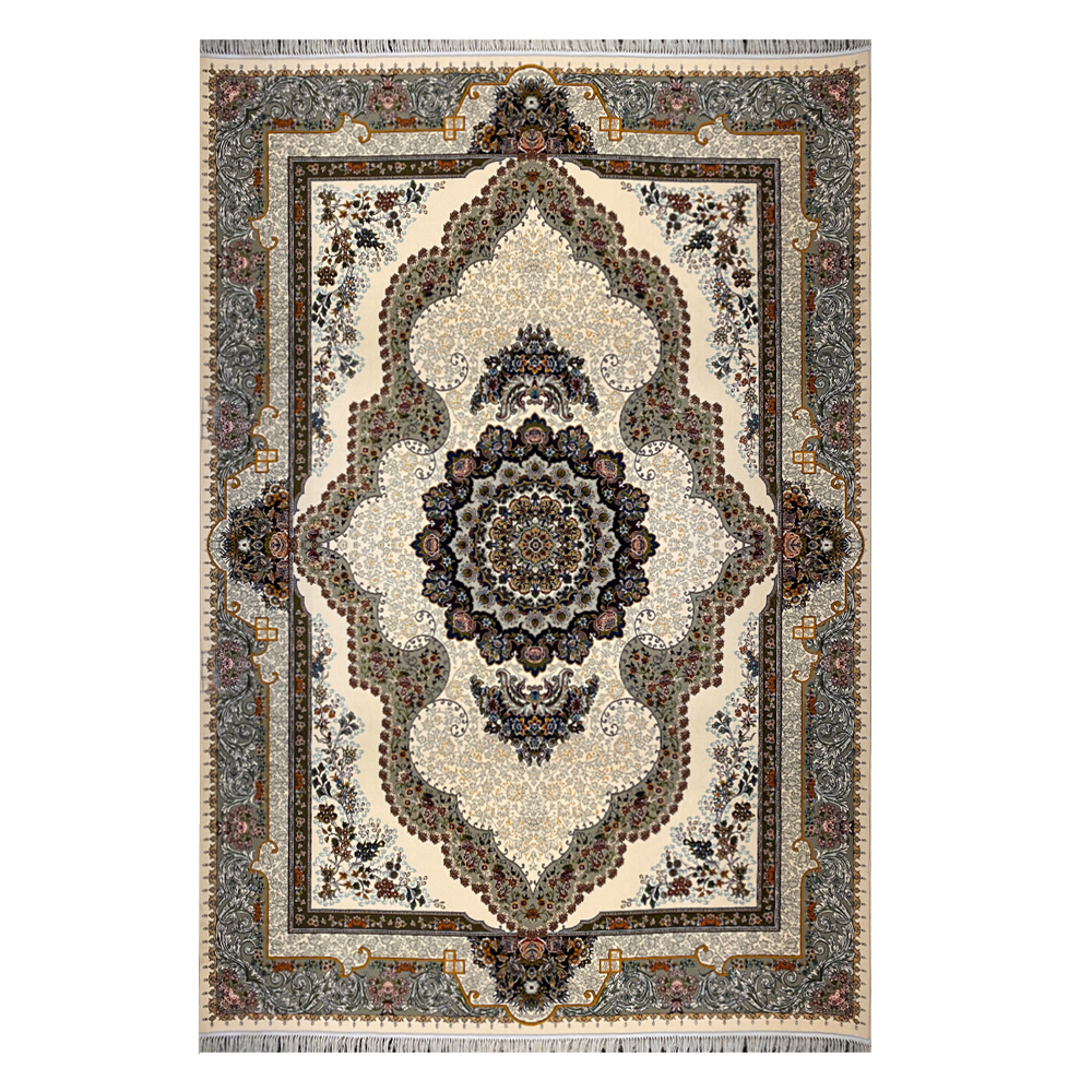 فرش ماشینی ۷۰۰ شانه زمینه کرم SH-708