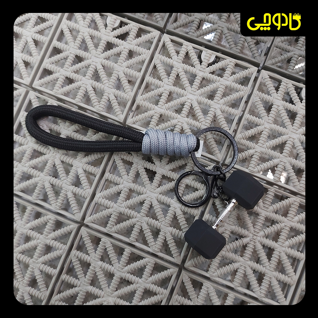 جاکلیدی / چارم طرح دمبل - مشکی