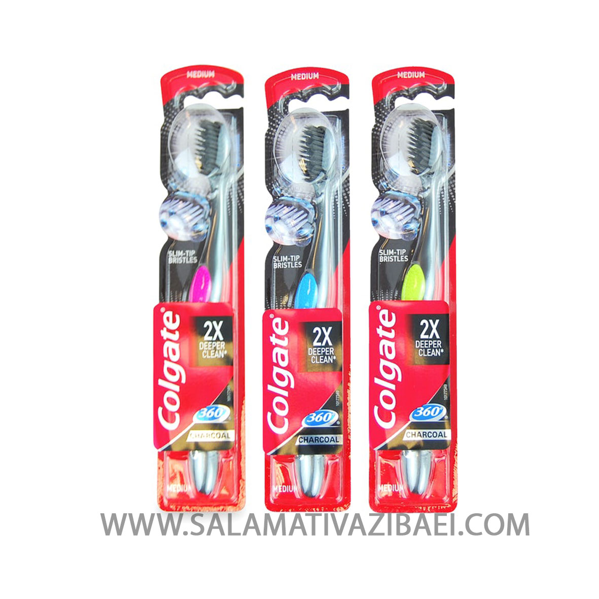 مسواک Colgateمدل 2X DEEPER CLEAN  -مسواک CHARCOALکلگیت ساخت آمریکا