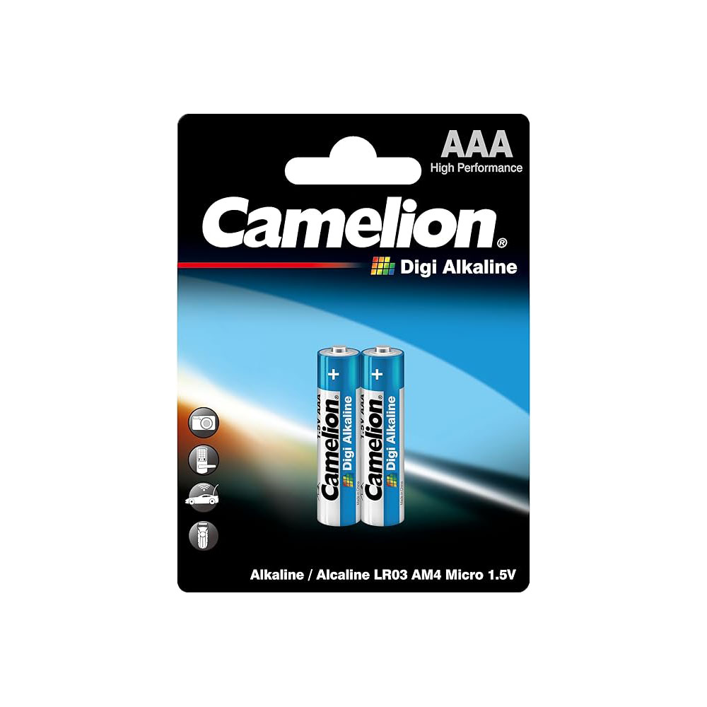 باتری قلمی کملیون مدل دیجی آلکالاین کارت 2 عددی Camelion Digi Alkaline AA Battery 2 Pack