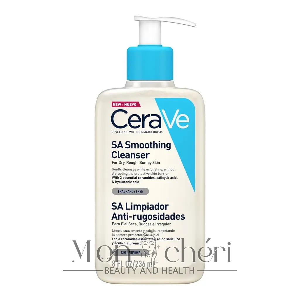 ژل شستشو سراوی SA مدل Smoothing Cleanser | شوینده ملایم لایه‌بردار پوست خشک و زبر