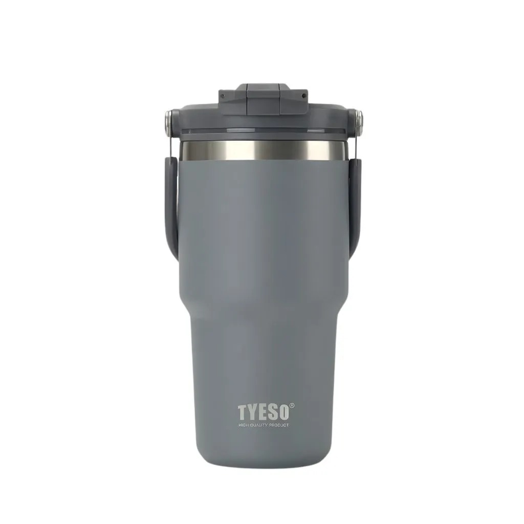 تراول ماگ آسان نوش دسته دار 600 میل تایسو Tyeso رنگ طوسی