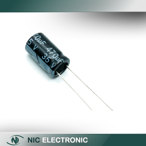 خازن الکترولیتی 470UF/35V-10X13-105C-BLACK