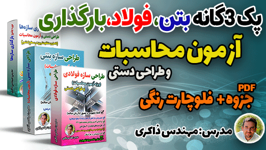 پک بتن و فولاد و بارگذاری آزمون محاسبات