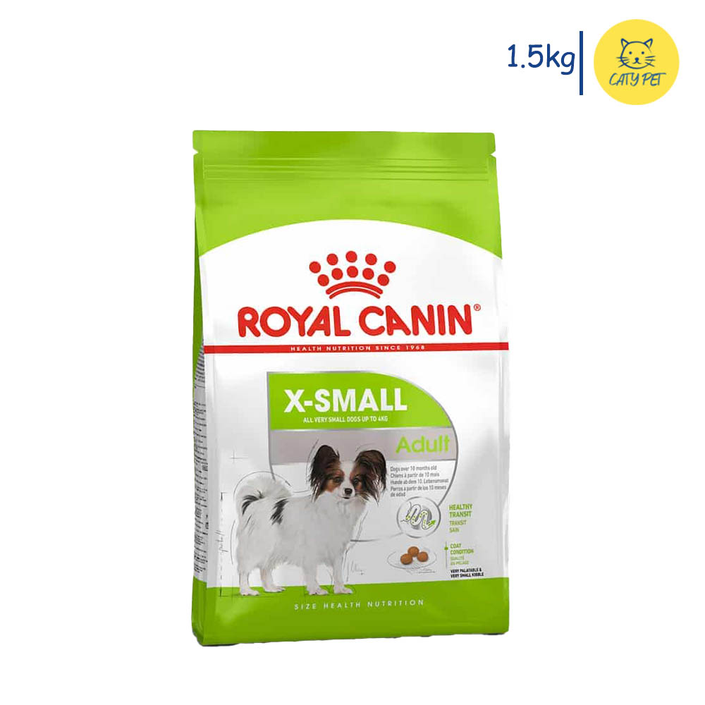 غذای خشک سگ بالغ رویال کنین نژاد خیلی کوچک X-Small Adult وزن 1.5 کیلوگرم