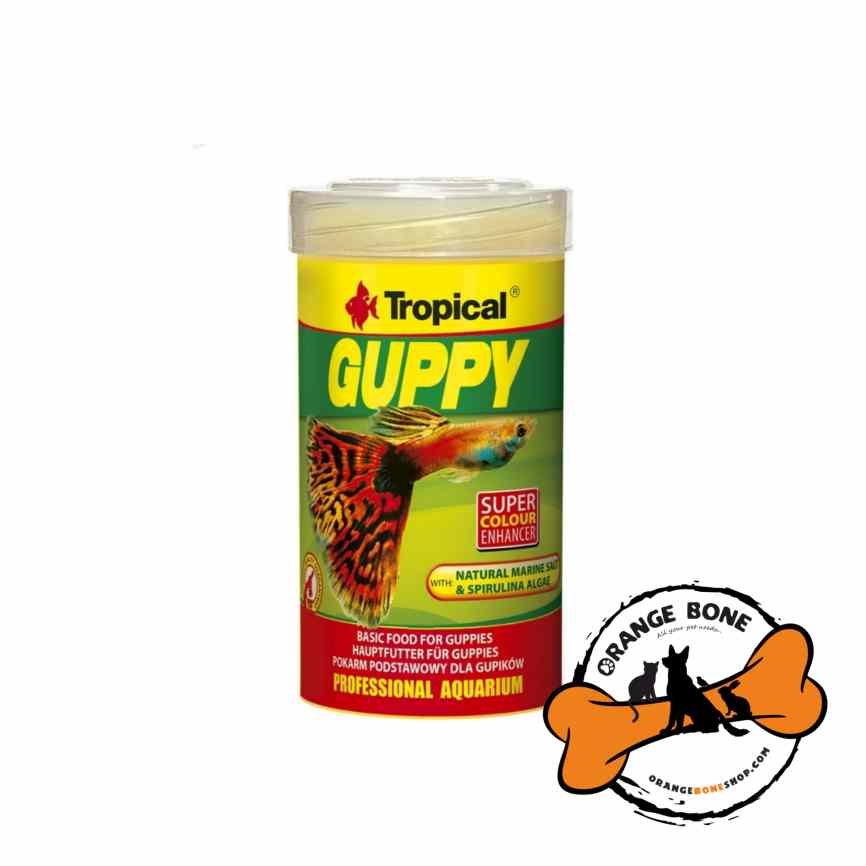 غذا ماهی تروپیکال مدل Guppy (100میل)