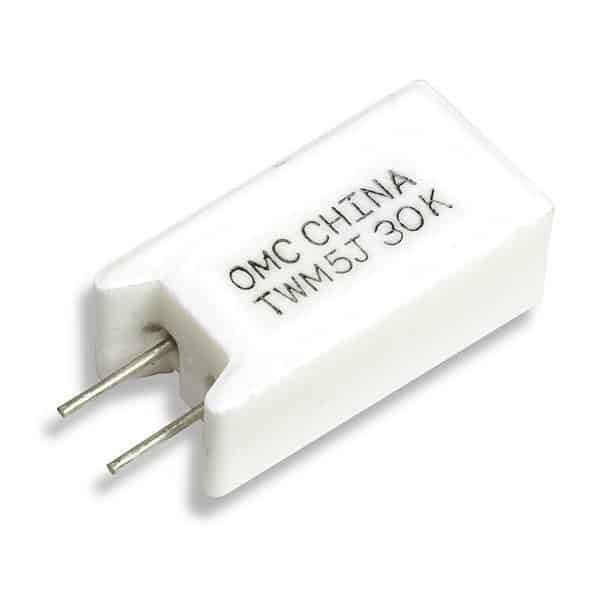 مقاومت آجری ایستاده 390 اهم 5W بسته 5 تایی