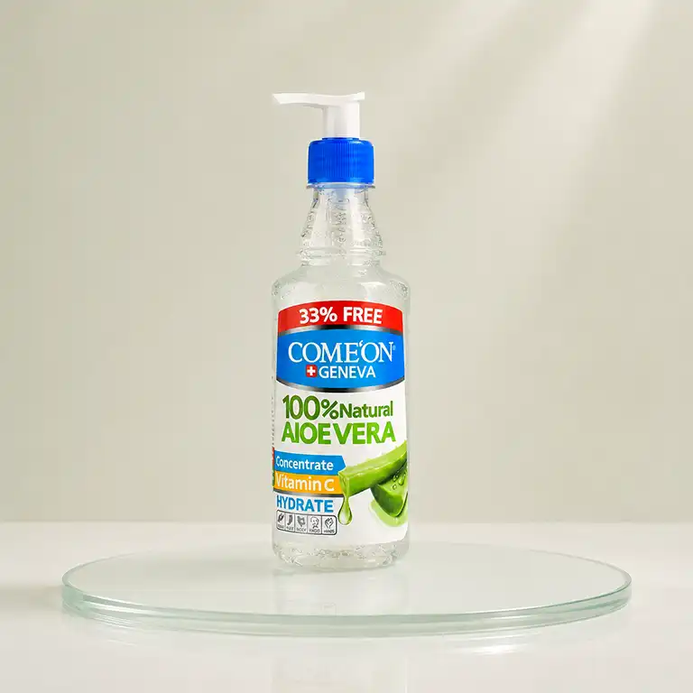 ژل آبرسان آلوئه ورا 100 درصد طبیعی کامان 400 ml