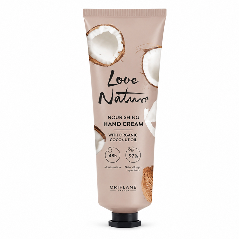 کرم مرطوب کننده اوریف لیم مدل LOVE NATURE Organic Coconut Oil حجم 75 میلی لیتر