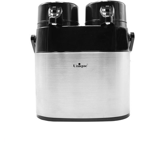 فلاسک دوقلو 1/6 لیتر استیل شیشه دار یونیک کد UN-9060