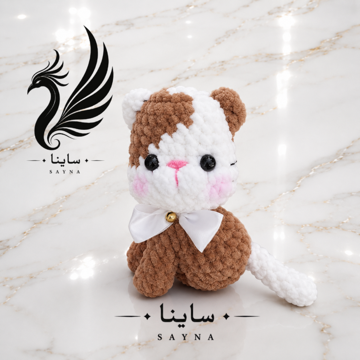 عروسک گربه مخمل