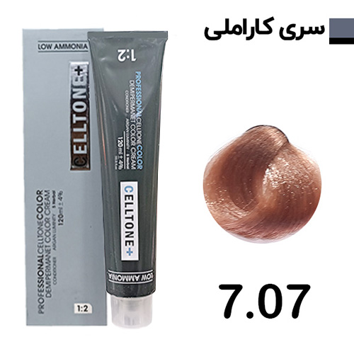 رنگ مو  بلوند کاراملی متوسط سلتون پلاس شماره 7.07