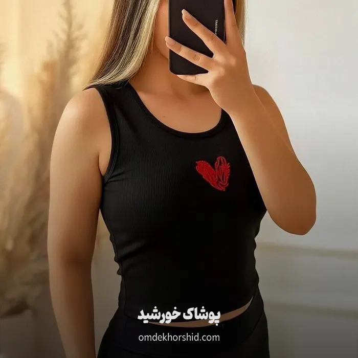 کراپ فانتزی قلب گلدوزی