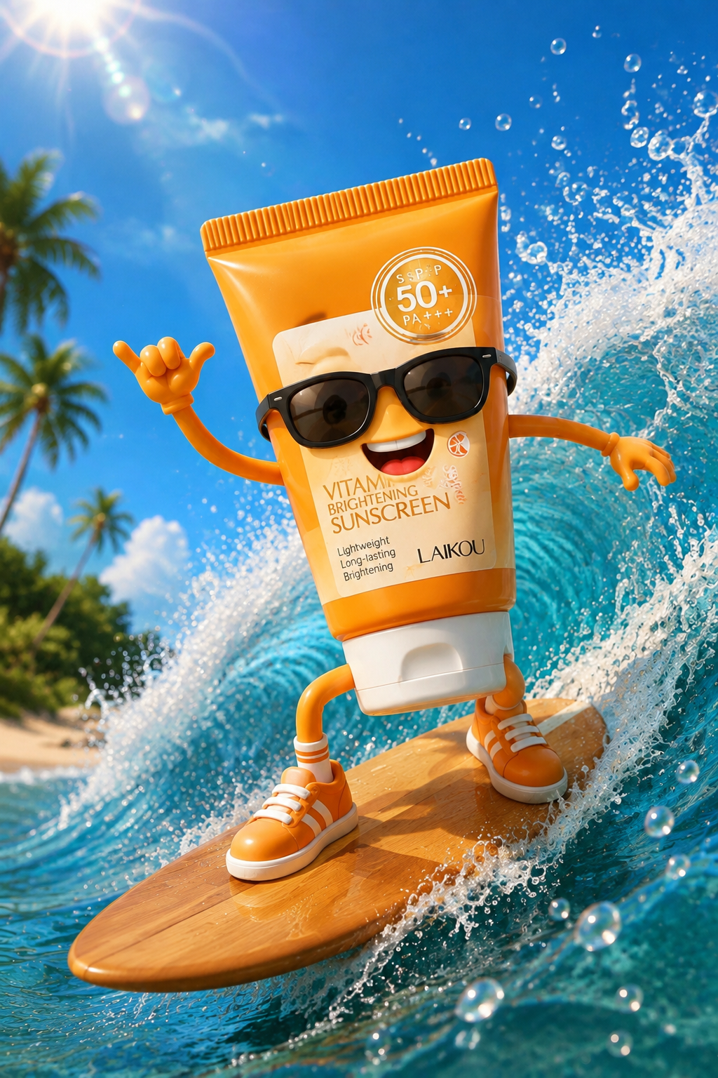 ضد آفتاب روشن‌کننده ویتامین C لایکو (LAIKOU) SPF50+ | محافظت قوی و ضد لک