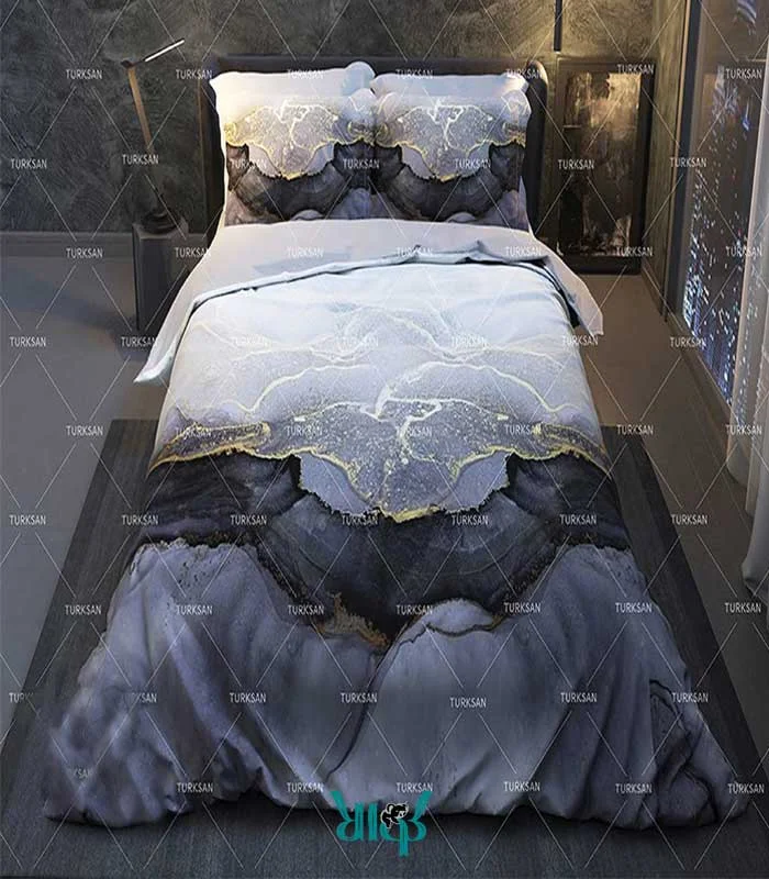 روتختی دونفره طوسی طرح ساحل کد d293