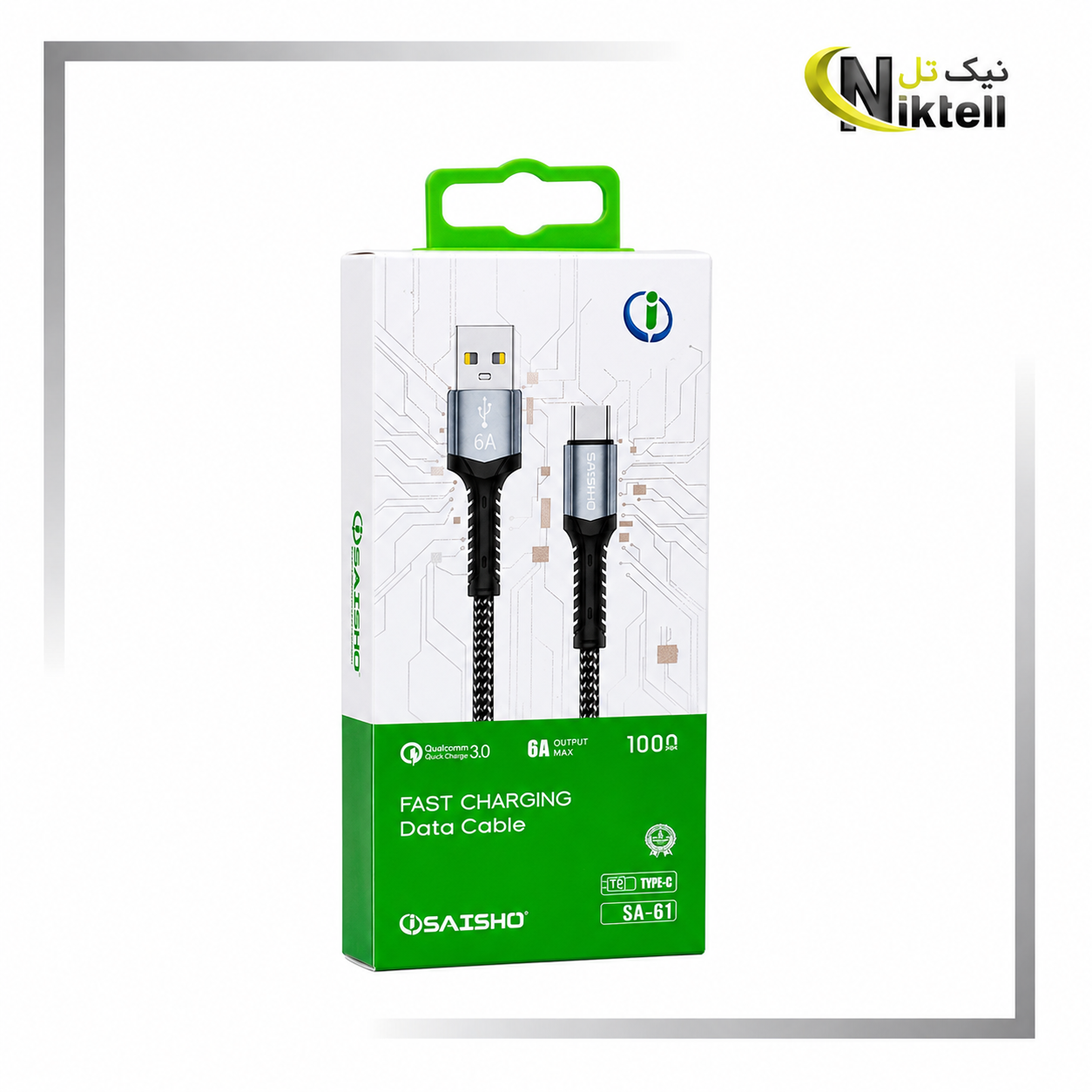 کابل شارژر تایپ سی آی سایشو مدل SAISHO SA-61