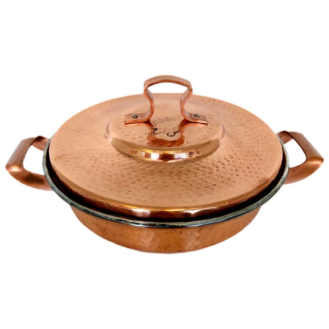 ماهیتابه مسی مدل راسته 4نفره کد2