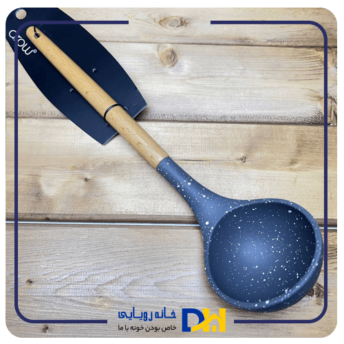 ملاقه سیلیکونی دسته بامبو arow
