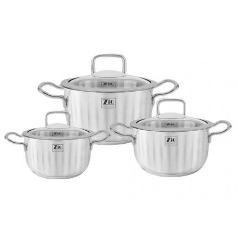 سرویس قابلمه استیل 6 پارچه زیو مدل ZCS-1516-S24