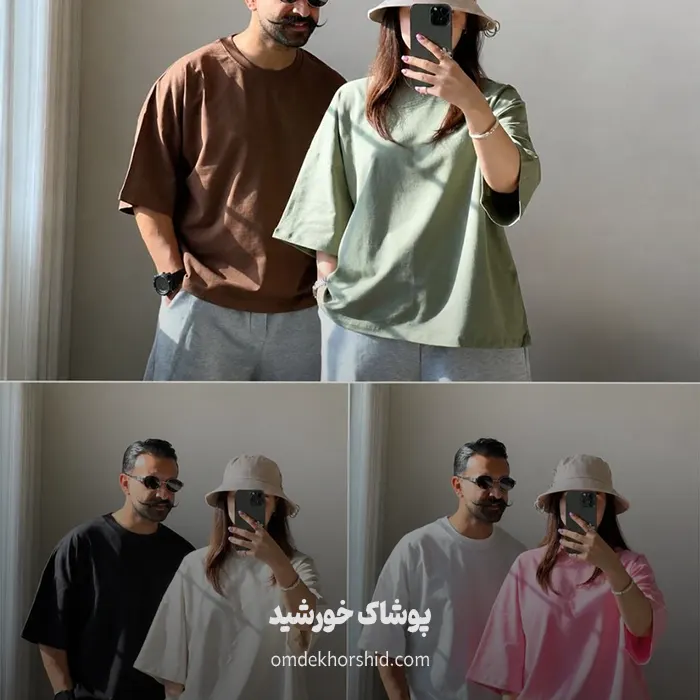 تیشرت پنبه باکسی ساده