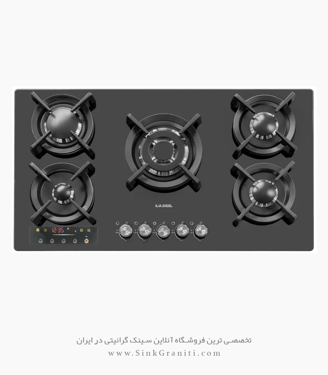 اجاق گاز ایلیا استیل مدل G538D تایمردار قارچی