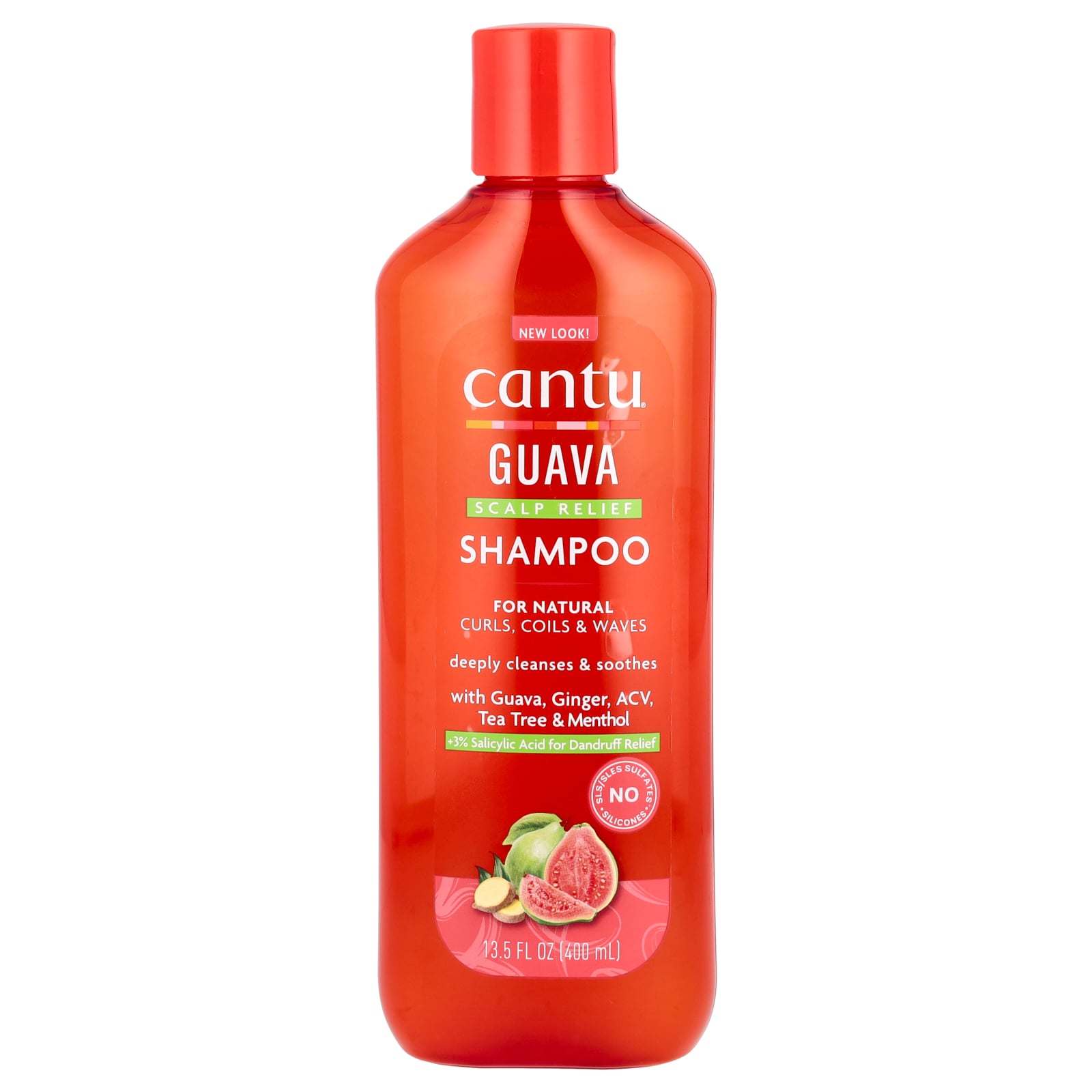 شامپو تسکیندهنده پوست سر گواوا کانتو Cantu Guava Scalp Relief Shampoo حجم ۴۰۰ میلیلیتر