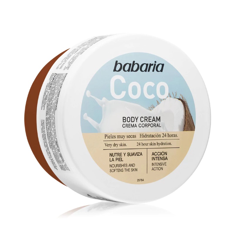 کرم بدن باباریا حاوی نارگیل مناسب پوست های خیلی خشک حجم 400 میل BABARIA COCO BODY CREAM FOR SVERY DRY SKIN