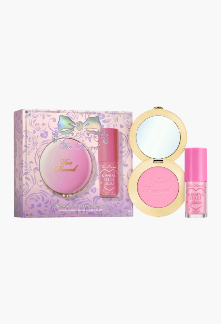 پک رژگونه و برق لب توفیسد | Too Faced Dream A Little Dream Blush & Lip Gloss Set