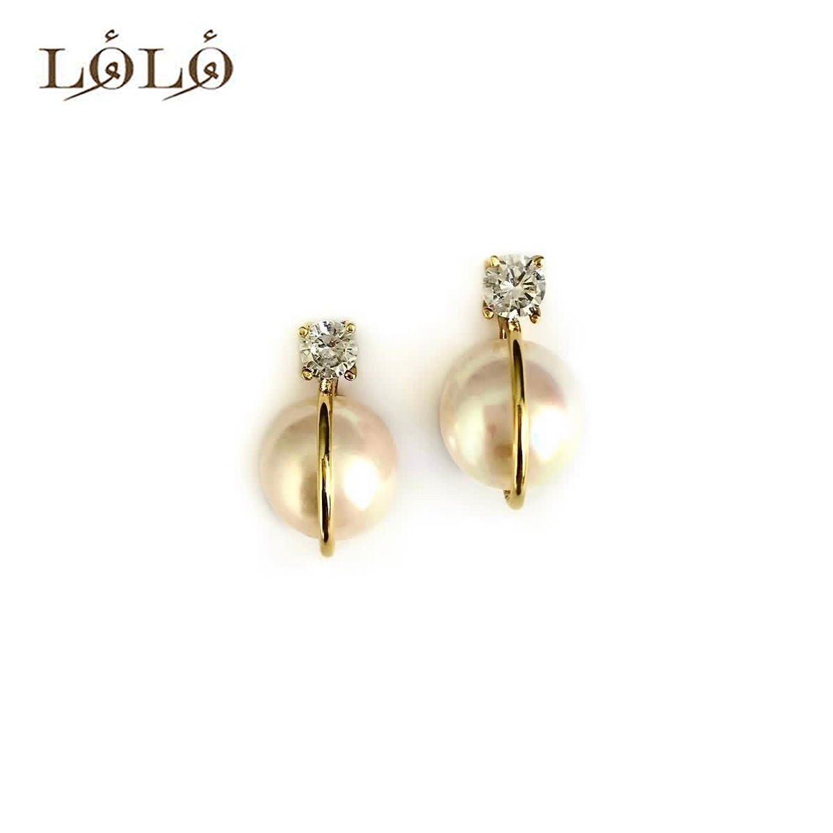 گوشواره تک نگین و مروارید