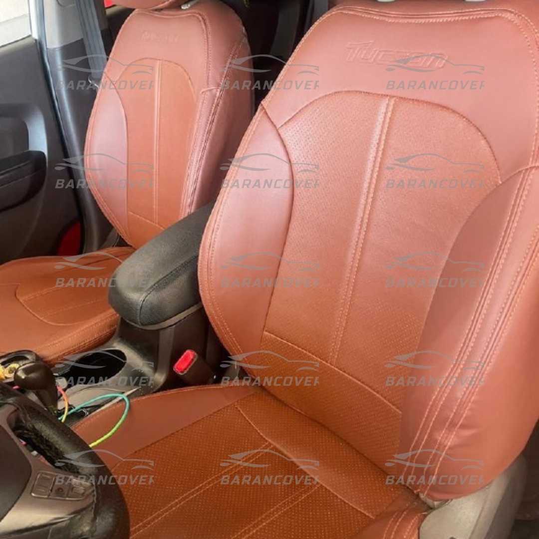 روکش صندلی هیوندای توسان ix35 تمام چرم رنگ مارون