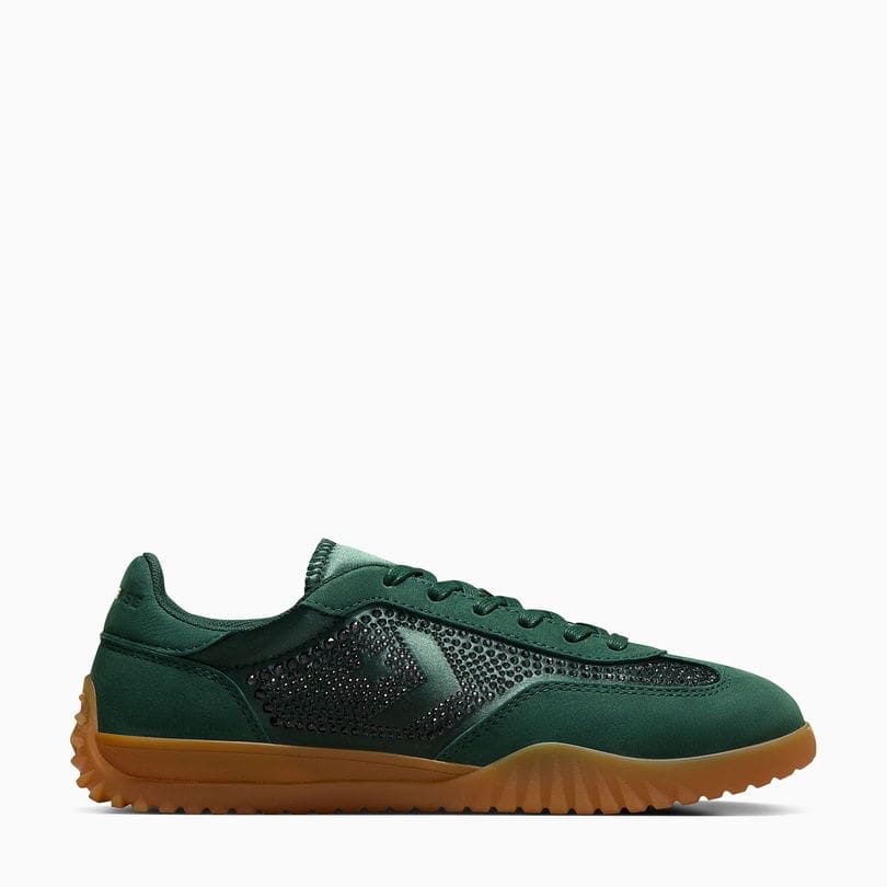 کتونی چرمی کانورس آل استار x Swarovski Run Star Trainer سبز مردانه و زنانه اورجینال