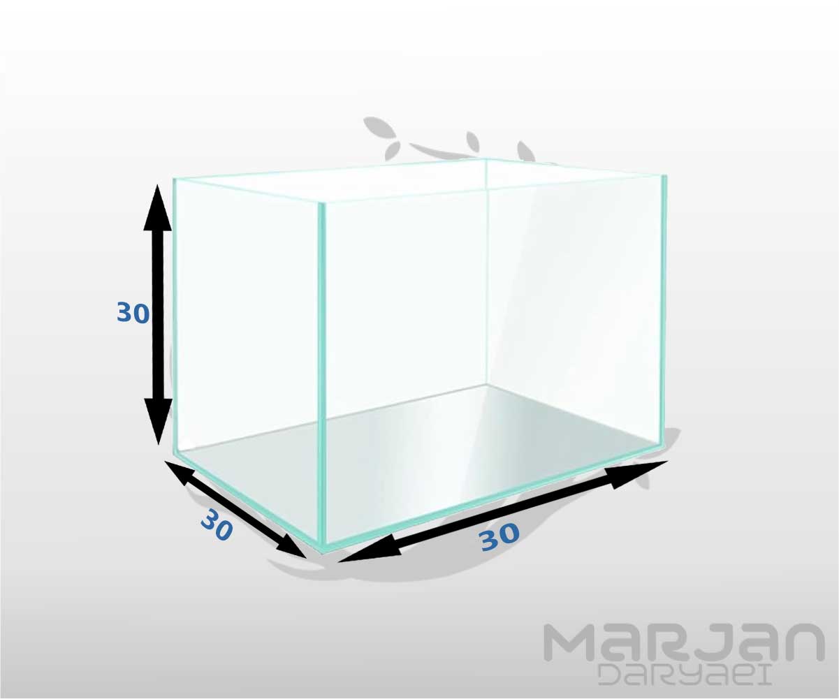آکواریوم شیشه کریستال APA ابعاد 30*30*30