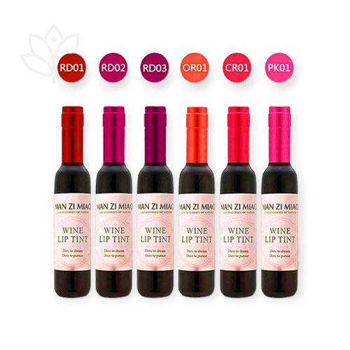 تینت لب شامپاینی من زی میائو tint lip Manzimiao در 6 رنگ