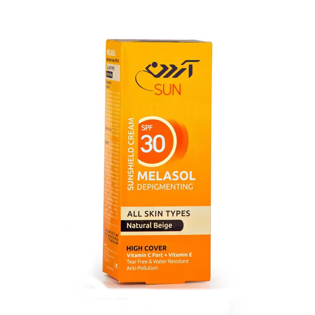 کرم ضد آفتاب و ضد لک آردن SPF30 مدل MELASOL بژ طبیعی