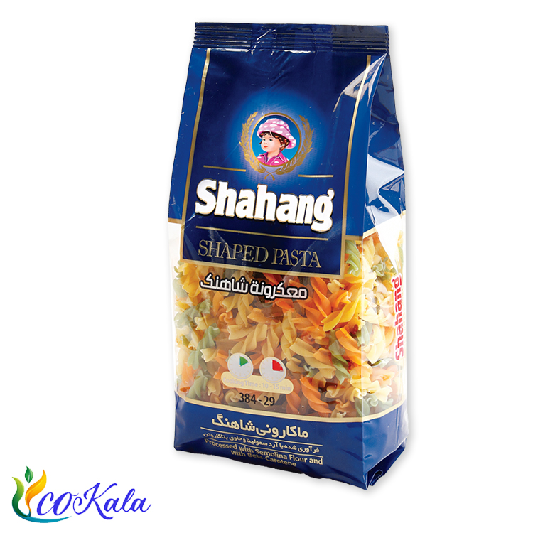 ماکارونی شکلی (فرم پیچ) سبزیجات شاهنگ 400گرم