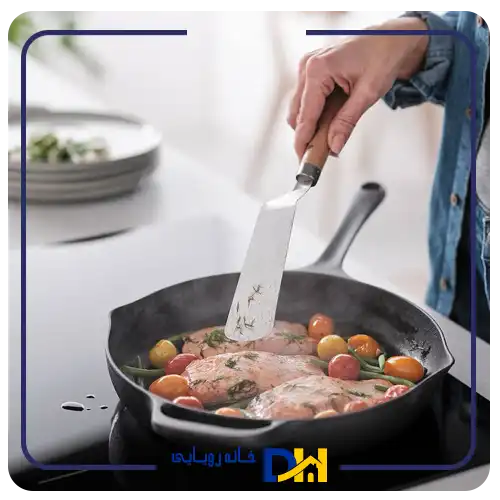 کفگیر‌تخت دسته چوبی ایکیا VARDAGEN