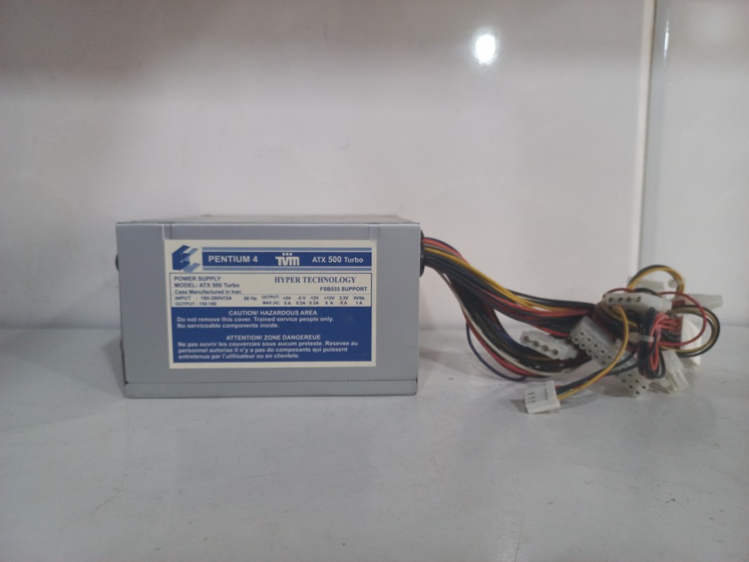 پاور 20 پینtvmمدل atx500turbo-استوک(حد اکثر توان 170 وات)