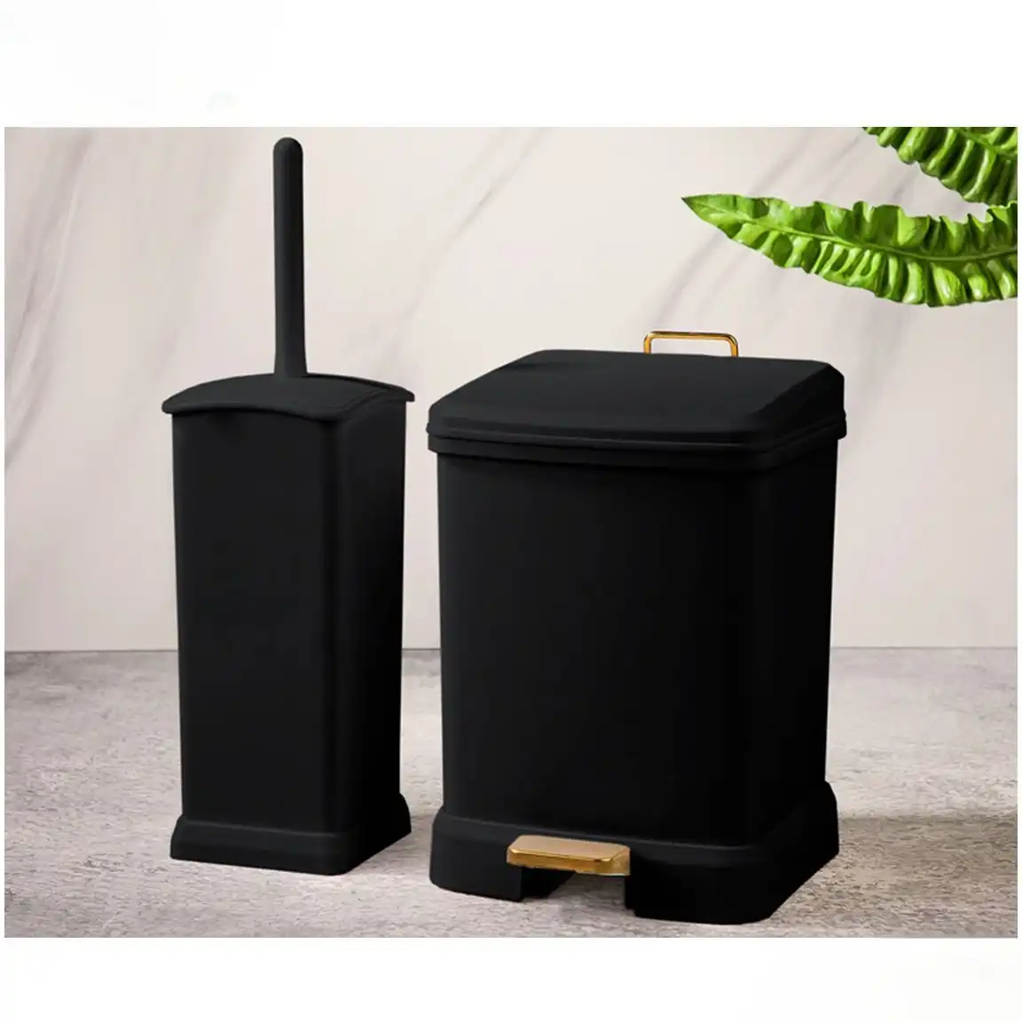 ست ‫سطل و فرچه 4.5 لیتری چهار گوش لیمون کد 192300 - مشکی