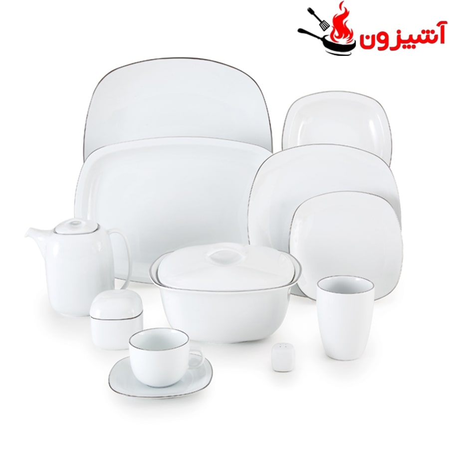 سرویس 98 پارچه 12 نفره طرح سمن نقره ای