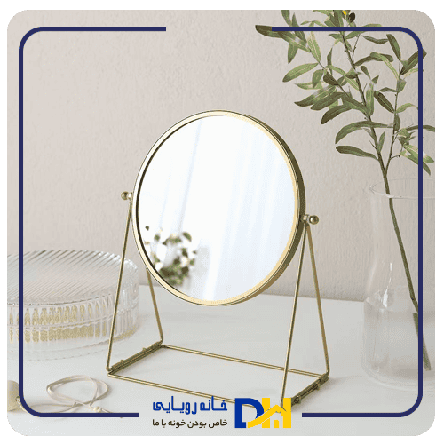 آینه پایه فلز طلایی ایکیا LASSBYN