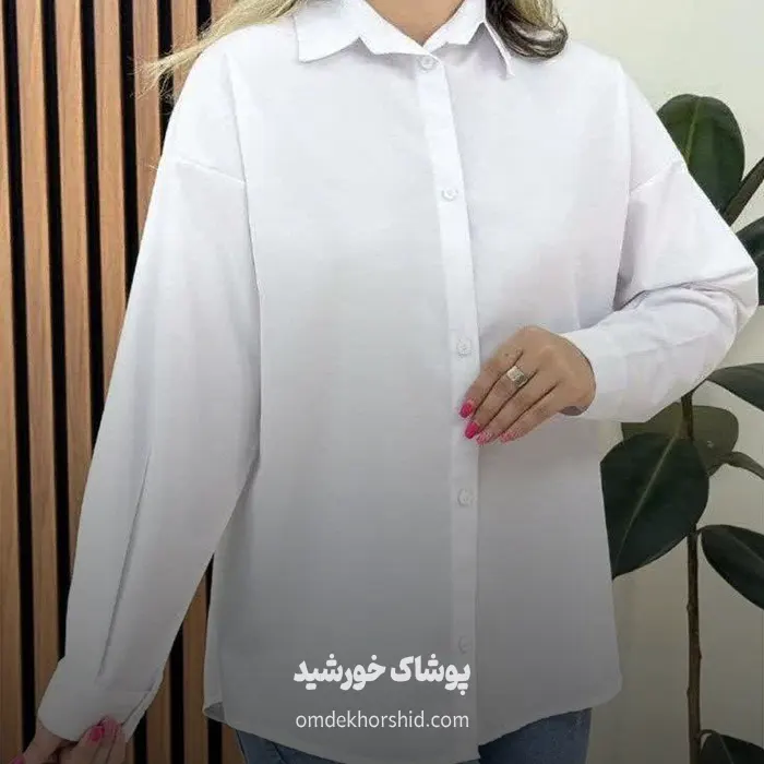 شومیز یقه مردانه سفید