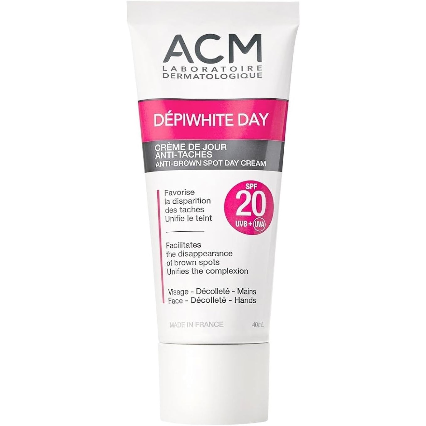 کرم ضد لک روز ای سی ام ACM Depiwhite Day حجم 40 میلی‌لیتر – روشن‌کننده و ضدآفتاب