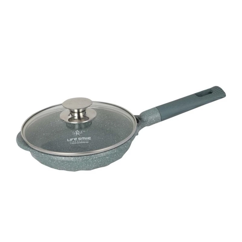 ماهیتابه تک دسته سنگی سایز 24 لایف اسمایل مدل 4fp7-24