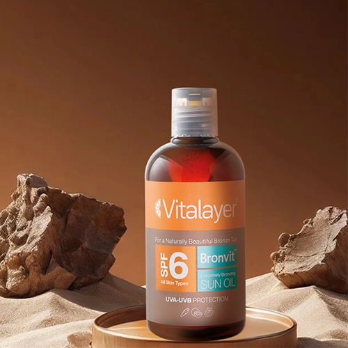روغن آفتاب حاوی spf 6 مدل bronvit ویتالیر 250 میلی لیتر