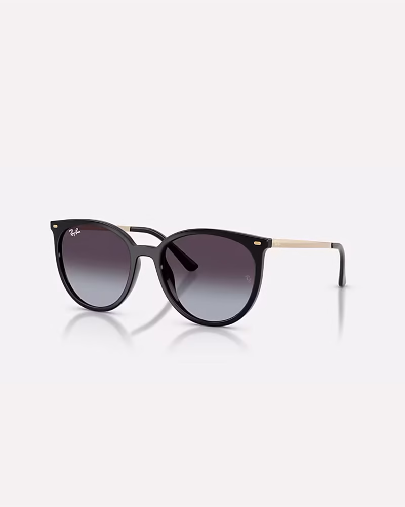 عینک آفتابی اسپرت ریبن مدل RayBan RB4464 - فریم مشکی دسته طلایی عدسی هایلایت مشکی