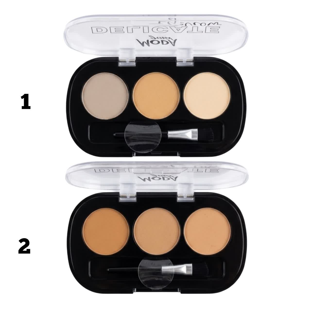 سایه ابرو ۳ رنگ مودا گلد Moda Gold مدل Delicate