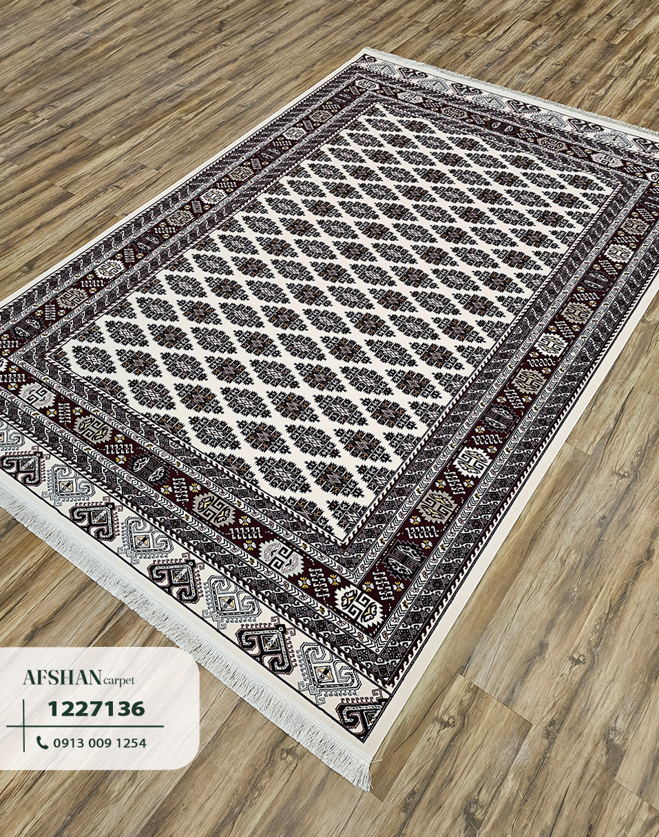 فرش ۱۲۰۰ شانه آکریلیک طرح طغرل کد 1227136 پگاه
