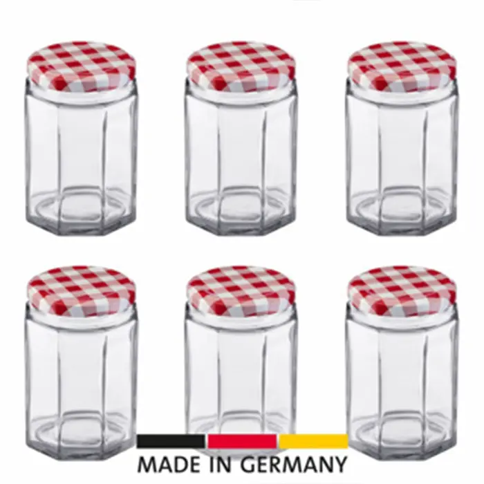 6 Glasses »Eckig« 190 ml, ø 58 mm | شیشه مربا (6 عدد) وست مارک